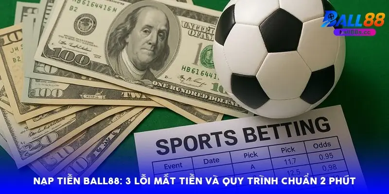Nạp tiền Ball88: 3 lỗi mất tiền và quy trình chuẩn 2 phút