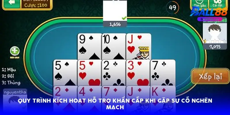 Quy trình kích hoạt hỗ trợ khẩn cấp khi gặp sự cố nghẽn mạch
